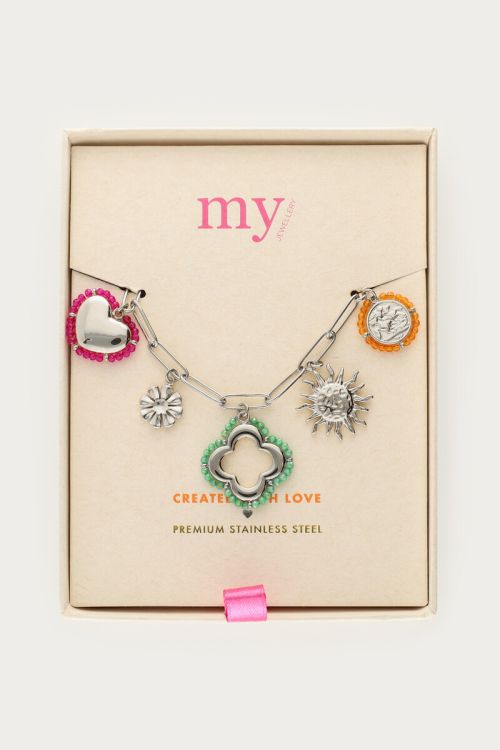 Sunrocks charm bracelet with charms and beads | My Jewellery