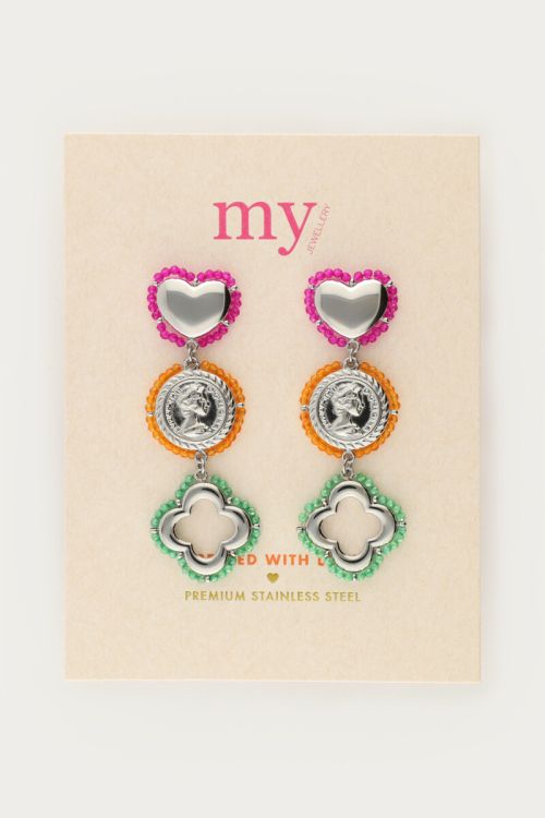 Sunrocks earrings with charms and beads | My Jewellery