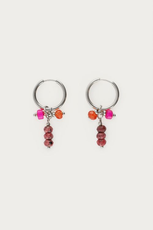 Sunrocks earrings with purple & orange stones | My Jewellery