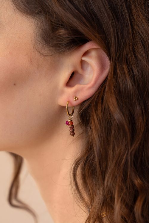 Sunrocks earrings with purple & orange stones | My Jewellery