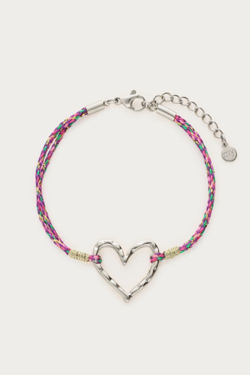 Sunrocks rope bracelet open heart | My Jewellery