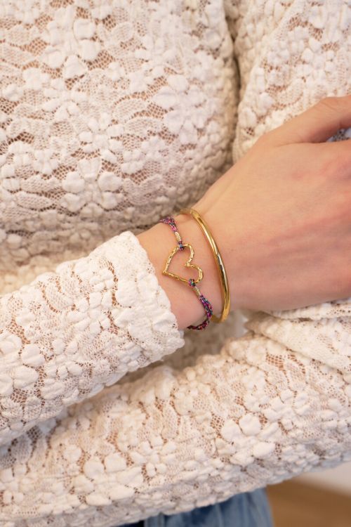 Sunrocks rope bracelet open heart | My Jewellery
