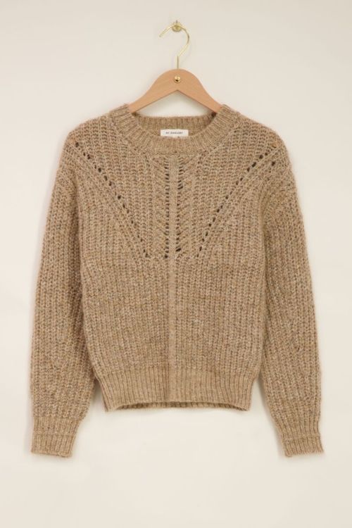 Taupe knitted jumper | My Jewellery
