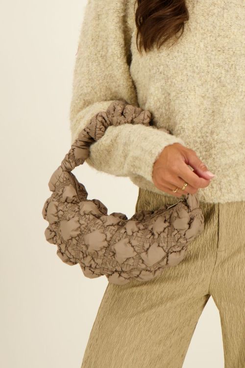 Taupe padded crossbody bag | My Jewellery