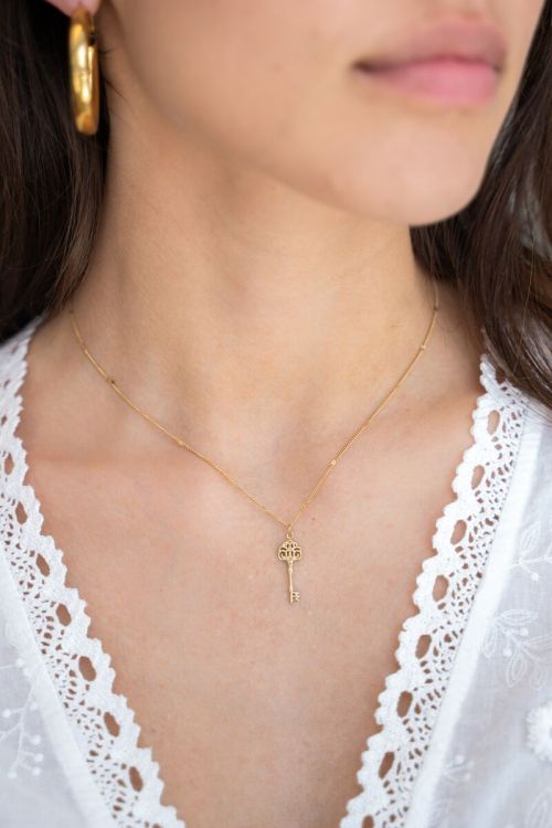 vintage minimalist necklace with key | My Jewellery