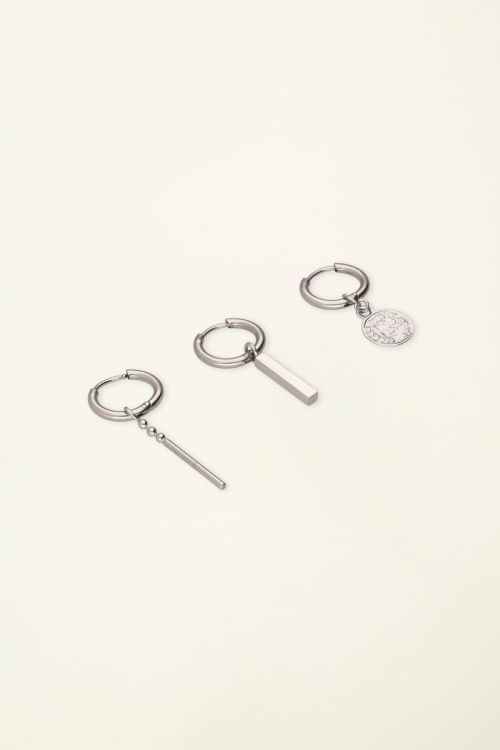 Oorbellen trio set met muntje | My Jewellery