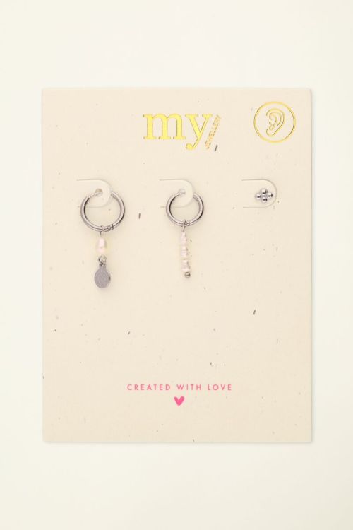Trio of hoop earrings with pearls | My Jewellery