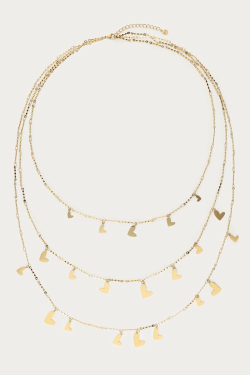 Triple long necklace with hearts | My Jewellery