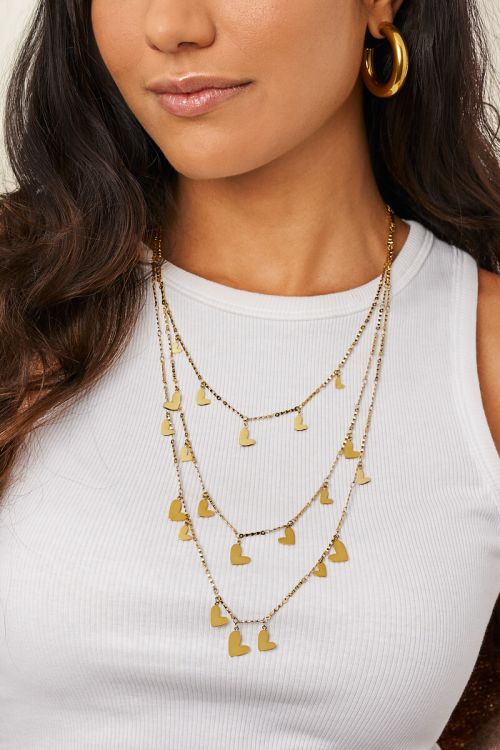 Triple long necklace with hearts | My Jewellery