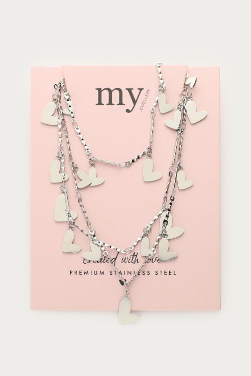 Triple long necklace with hearts | My Jewellery