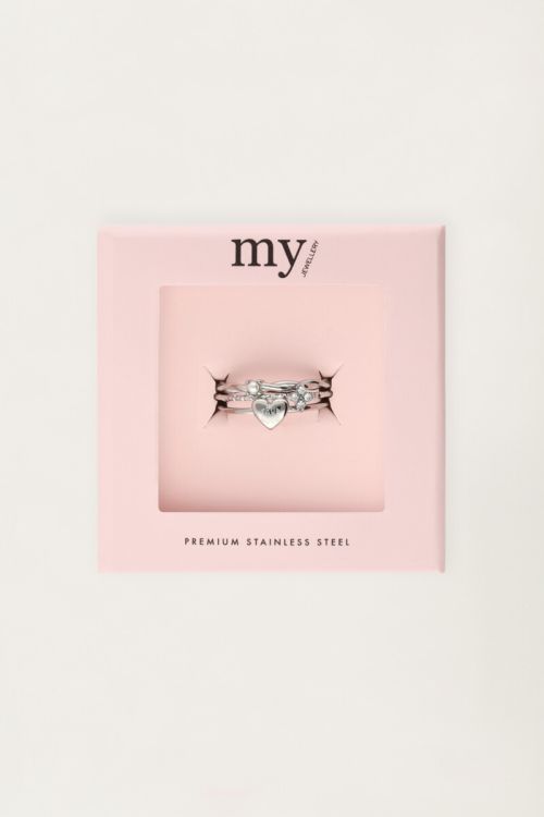 Triple ring love with rhinestones | My Jewellery