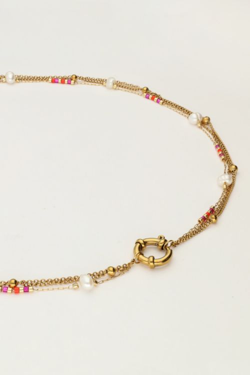 Triple necklace with beads & pearls | My Jewellery