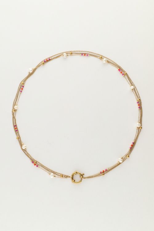 Triple necklace with beads & pearls | My Jewellery