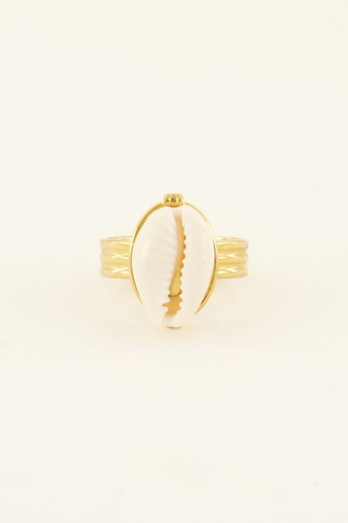 Golden ring with shells | My Jewellery