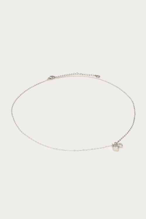 Two rhinestone heart necklace | My Jewellery