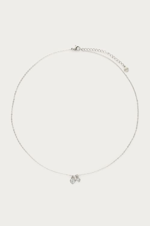 Two rhinestone heart necklace | My Jewellery