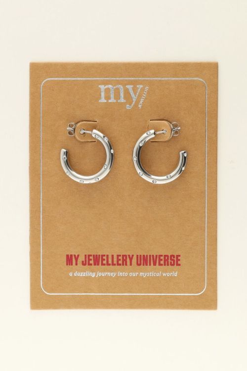 Universe hoop earrings with rhinestones | My Jewellery