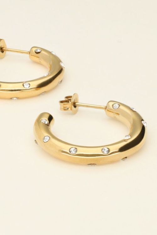 Universe hoop earrings with rhinestones | My Jewellery