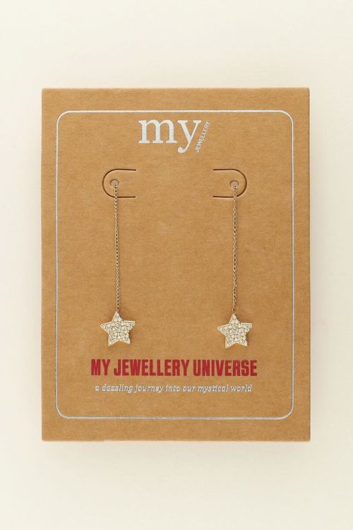 Universe earrings with star and rhinestones | My Jewellery