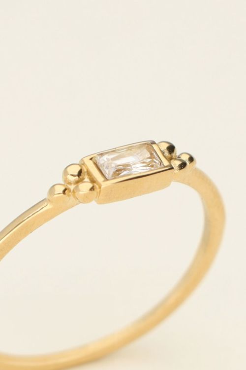 Universe minimalist ring with rhinestone | My Jewellery