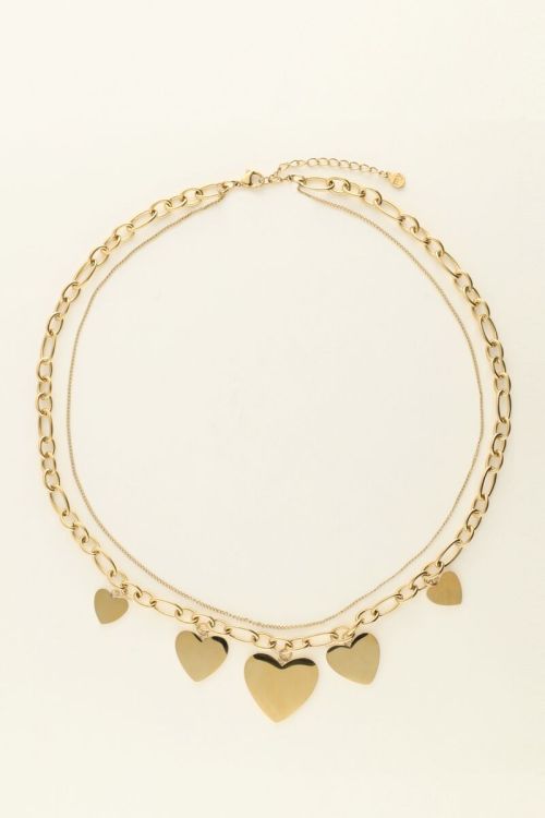 Universe statement ketting met hartjes