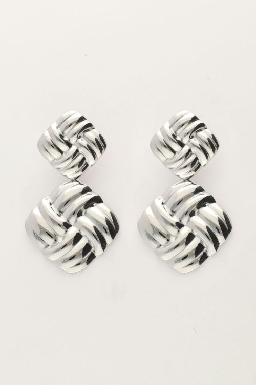 Vintage braided square earrings | My Jewellery