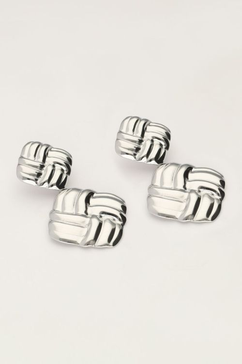 Vintage braided square earrings | My Jewellery