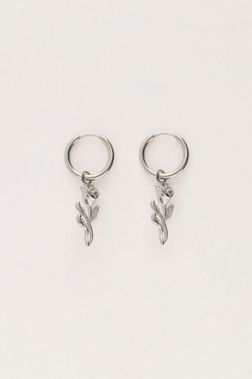 Vintage earrings with mini flat rose | My Jewellery
