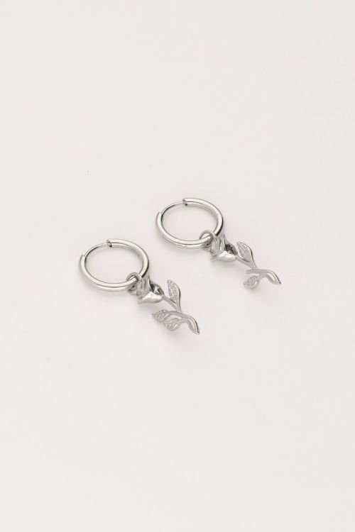 Vintage earrings with mini flat rose | My Jewellery