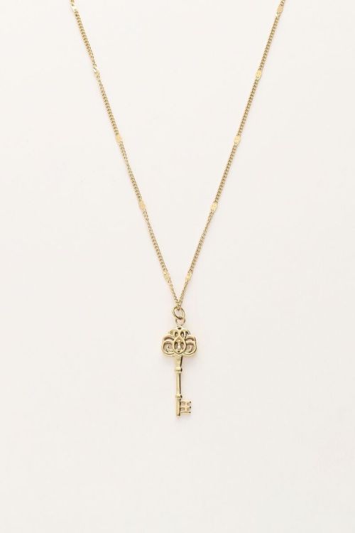 Vintage minimalistische ketting met sleutel