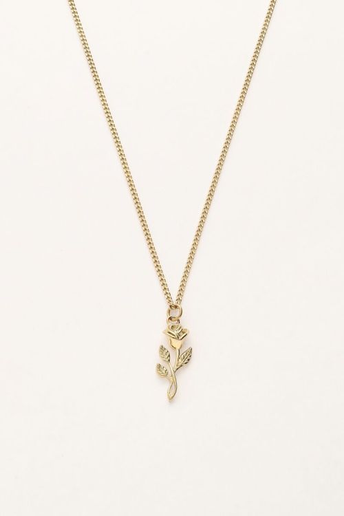 Vintage necklace with flat rose