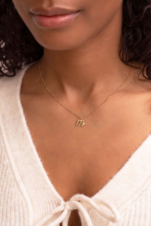 Vintage necklace with initial