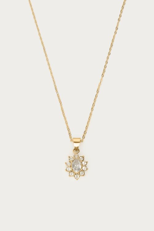 Vintage necklace with transparent rhinestones | My Jewellery