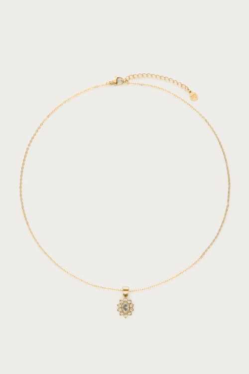 Vintage-Kette mit transparenten Strasssteinen