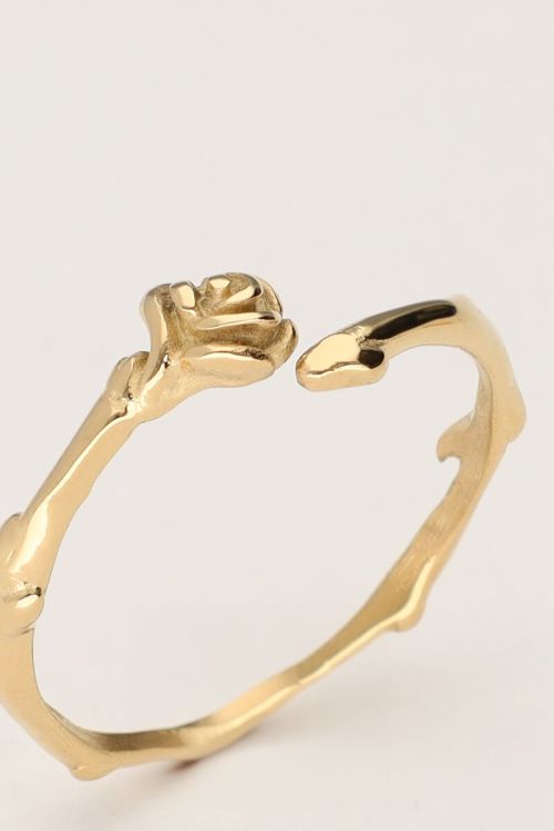 Vintage-Ring mit flacher Rose