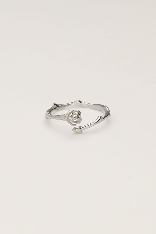 Vintage-Ring mit flacher Rose