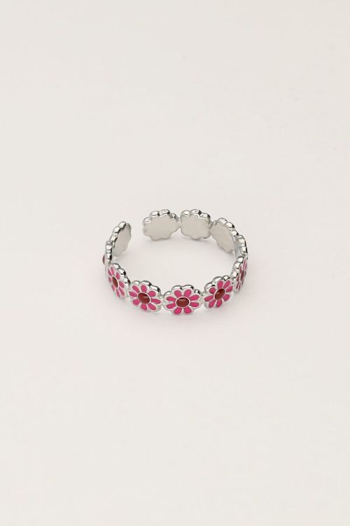 Vintage ring with pink & red flowers | My Jewellery