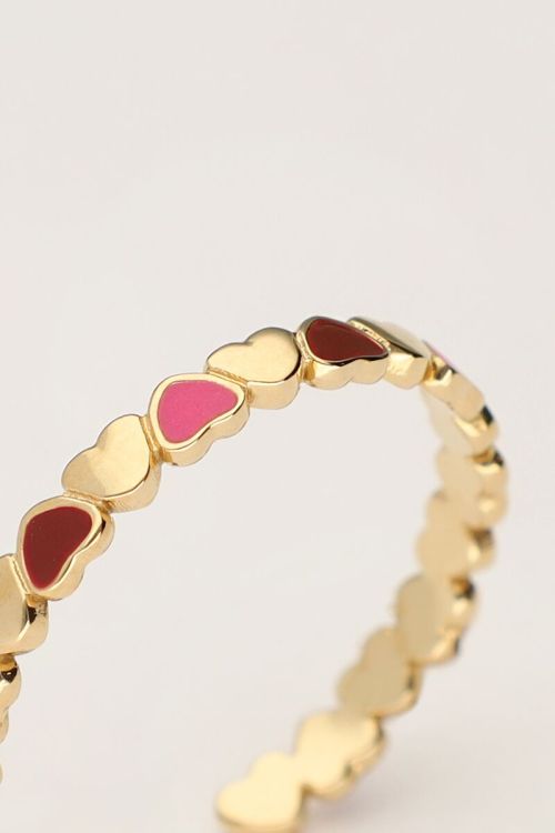 Vintage ring with pink & red hearts | My Jewellery