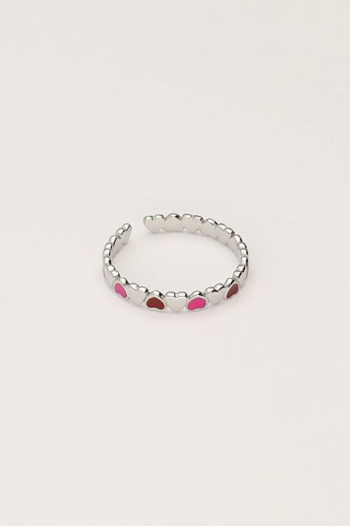 Vintage ring with pink & red hearts | My Jewellery