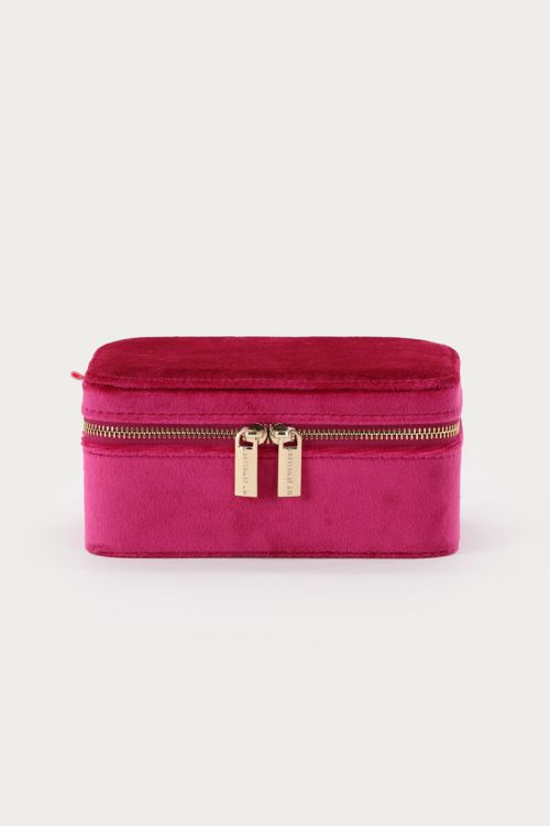 Vintage velvet fuchsia jewellery box  | My Jewellery