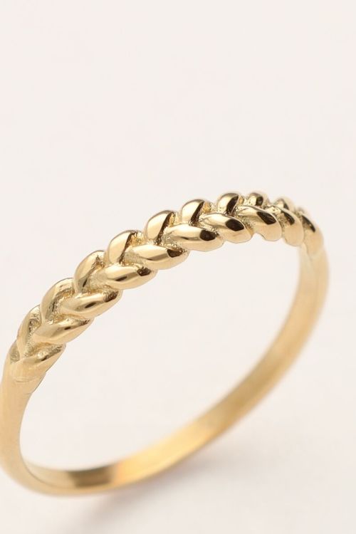 Vintage gevlochten ring minimalistisch