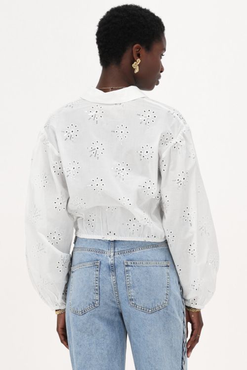 
White blouse with silver sequins | My Jewellery
