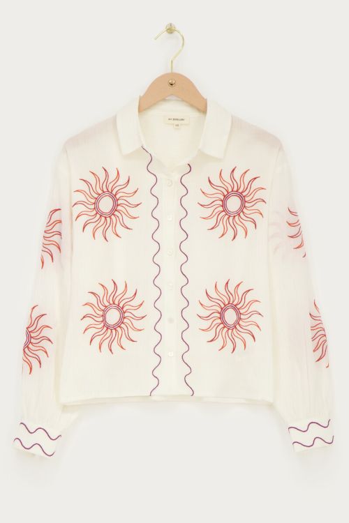 White embroidery blouse with sun detail | My Jewellery