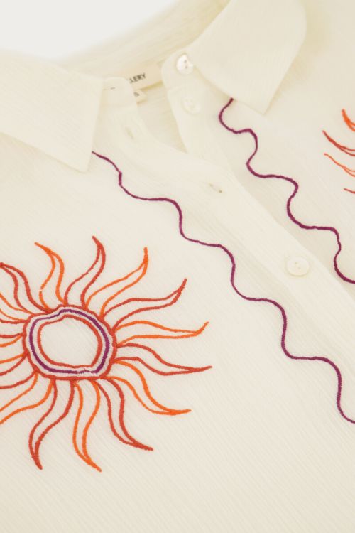White embroidery blouse with sun detail | My Jewellery