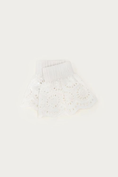 Witte embroidery manchetten