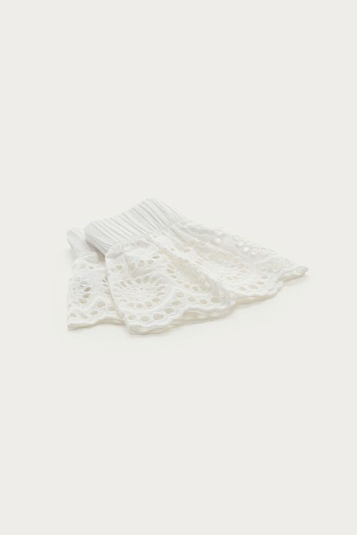 White embroidery cuffs | My Jewellery