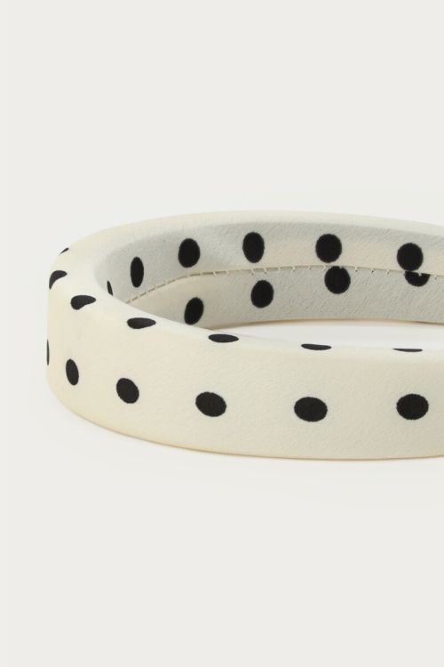 White hairband with black polka dot | My Jewellery