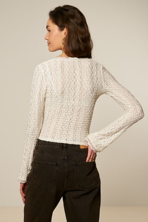 White lace top with overlap | My Jewellery