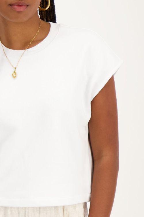 White muscle top sweat fabric