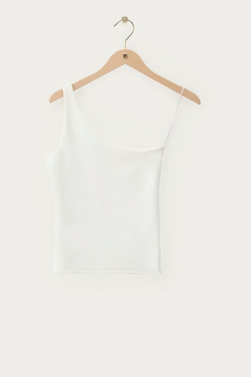 White one-shoulder top | My Jewellery